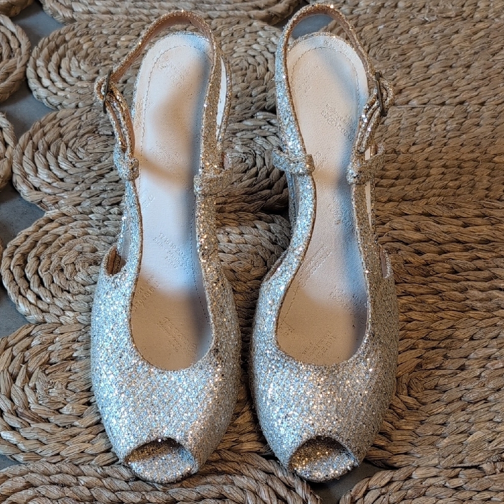 Maison Martin Margiela Silver Glitter Heels - Picture 2 of 9